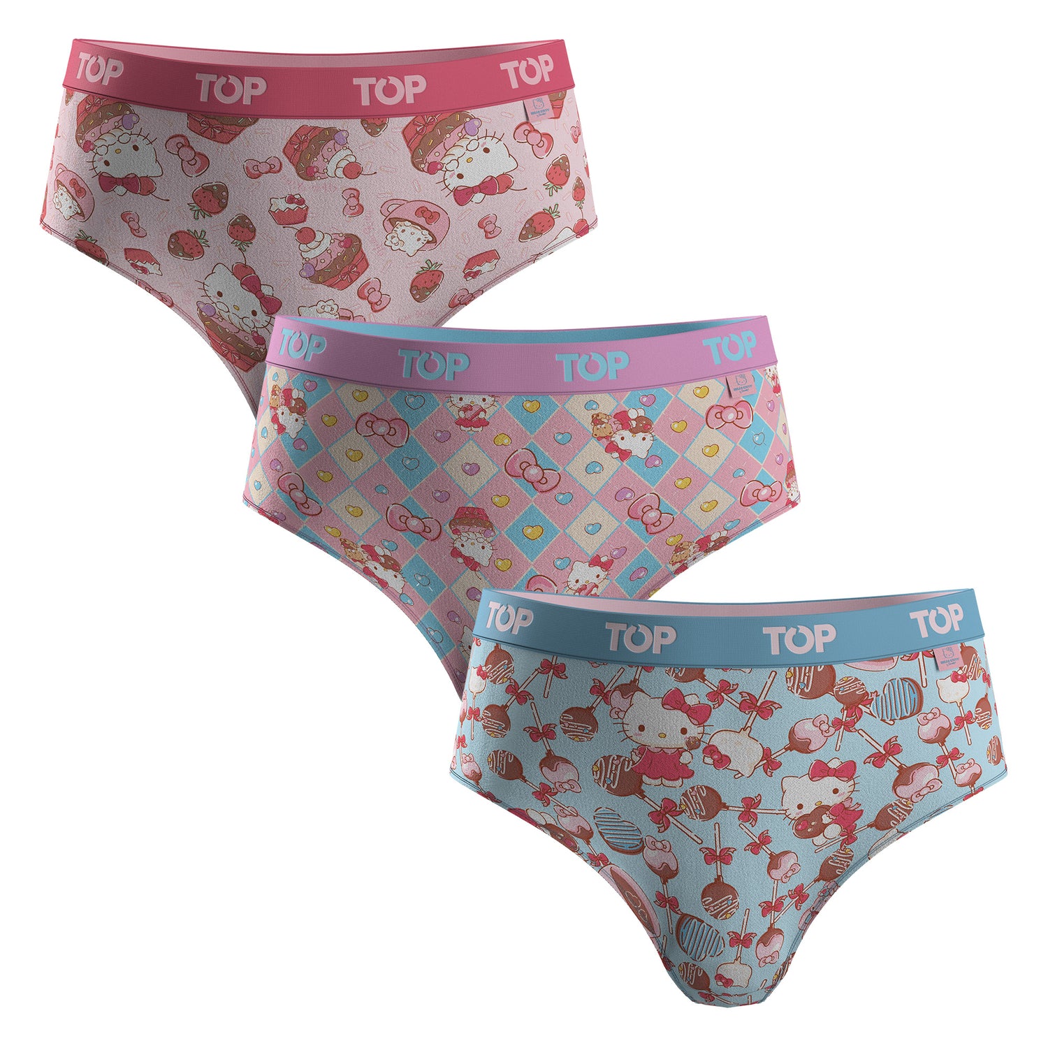 Calzón Pantaletas NIÑA Algodón Pack 3 Hello Kitty C4