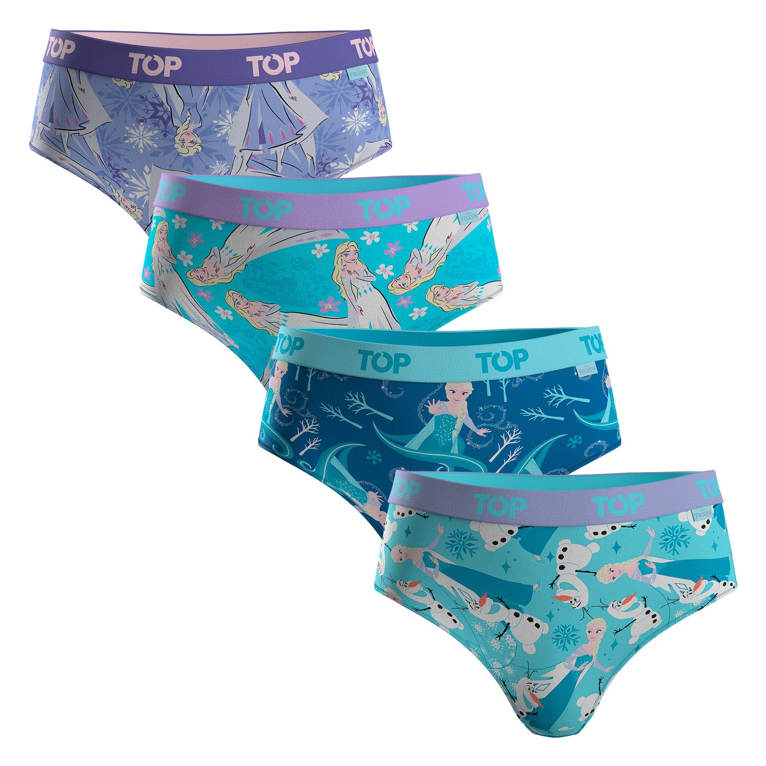 Calzón Pantaletas NIÑA Algodón Pack 4 Frozen C2