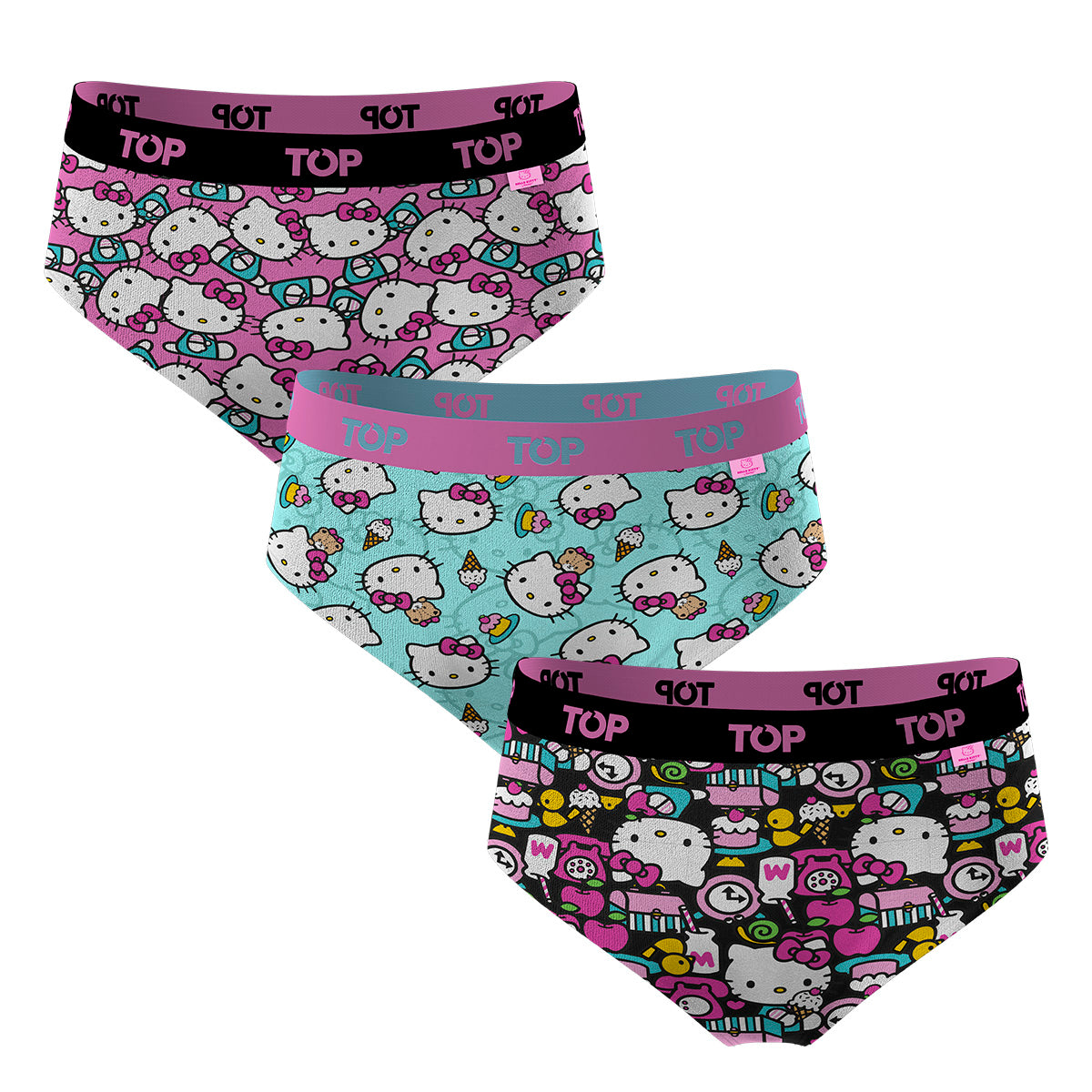 Calzón Pantaletas NIÑA Algodón Pack Hello Kitty C1 Top Underwear
