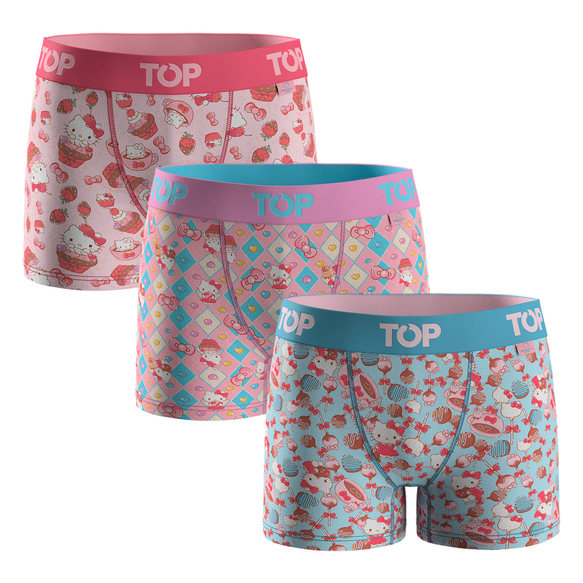 Bóxer Medio NIÑA Algodón Pack 3 Hello Kitty C6