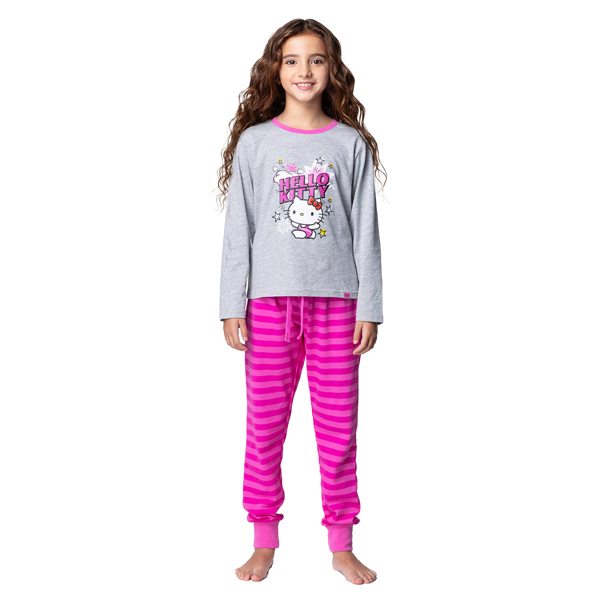 Pijama Largo Niña Algodón Invierno Hello Kitty C3