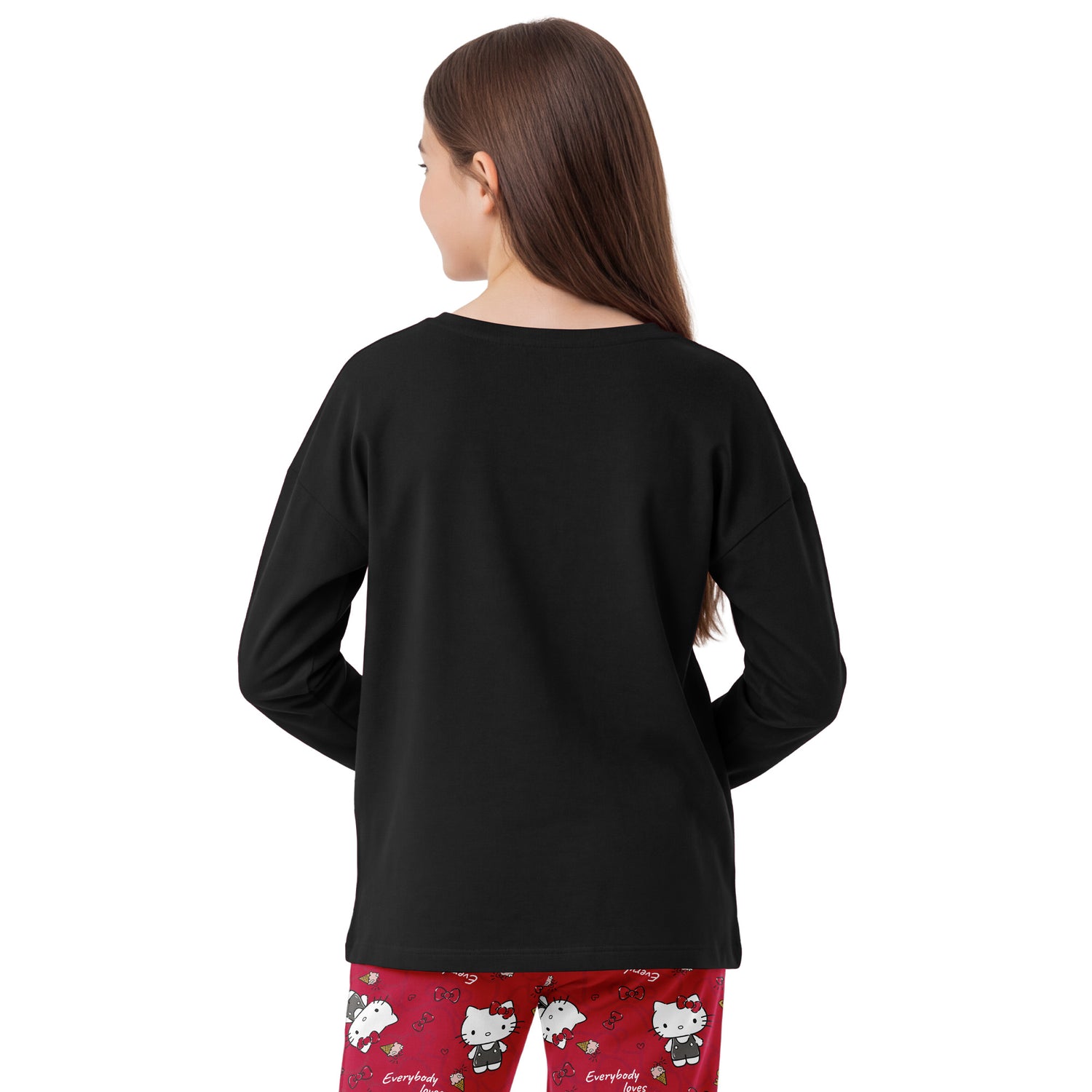 Pijama Largo Niña Algodón Invierno Hello Kitty C1
