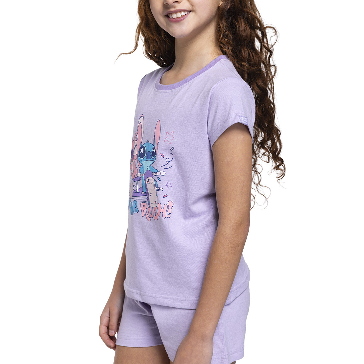 Pijama Niña Algodón Verano Stitch C2