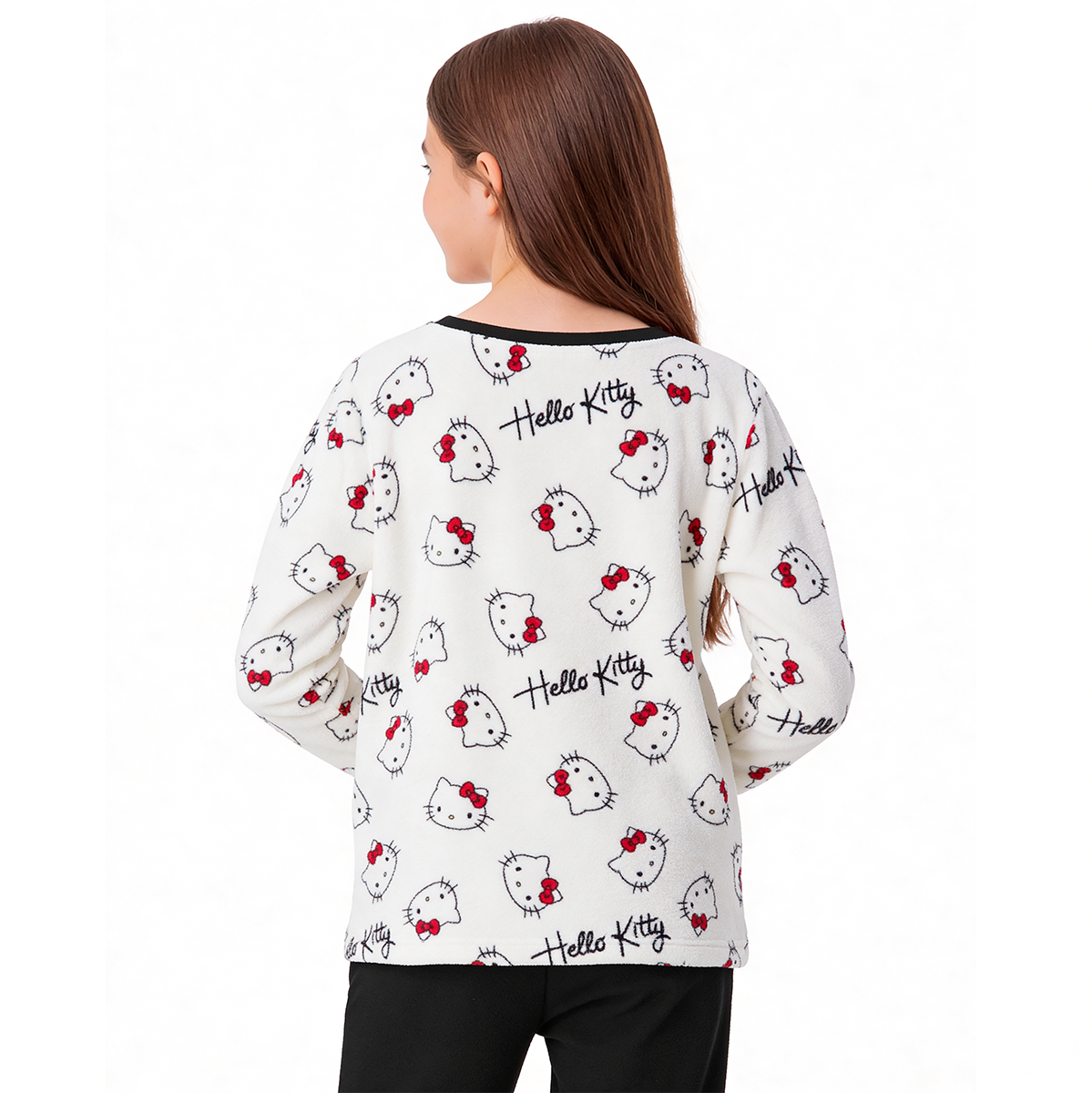 Pijama Largo Niña Micropolar Invierno Hello Kitty C1