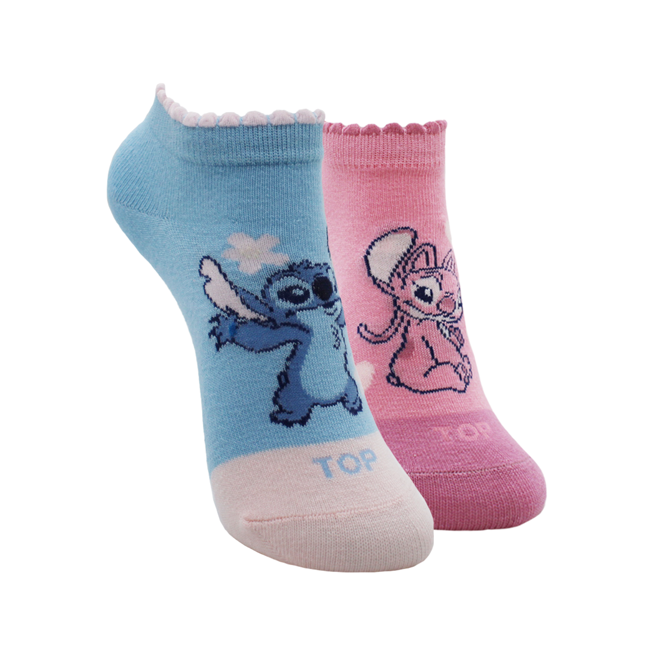 Calcetines Tobilleros Niña Algodón Pack 2 Stitch C1