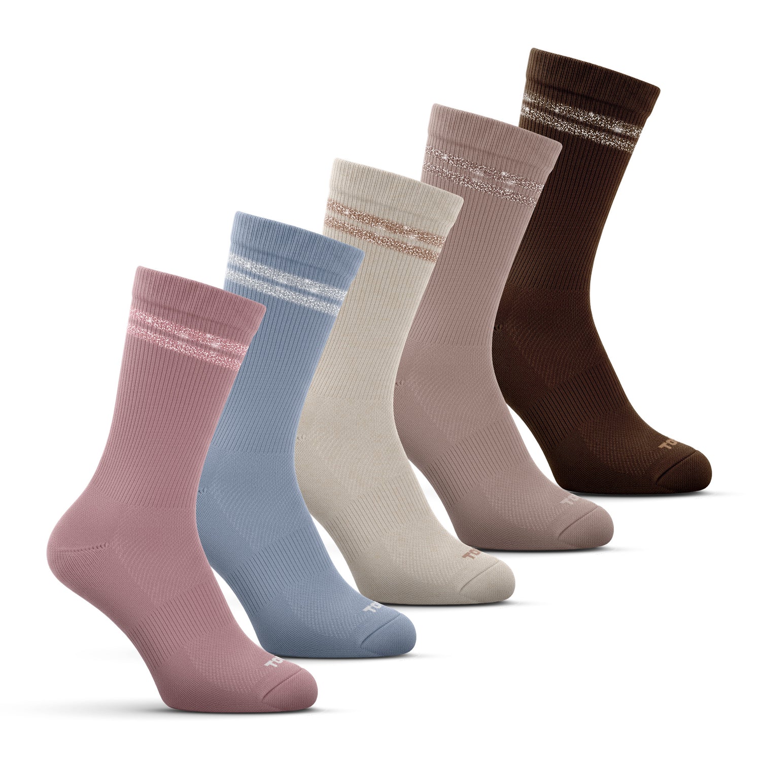 Calcetines Niña Media Caña Deportivos Con Lurex Pack 5 C1