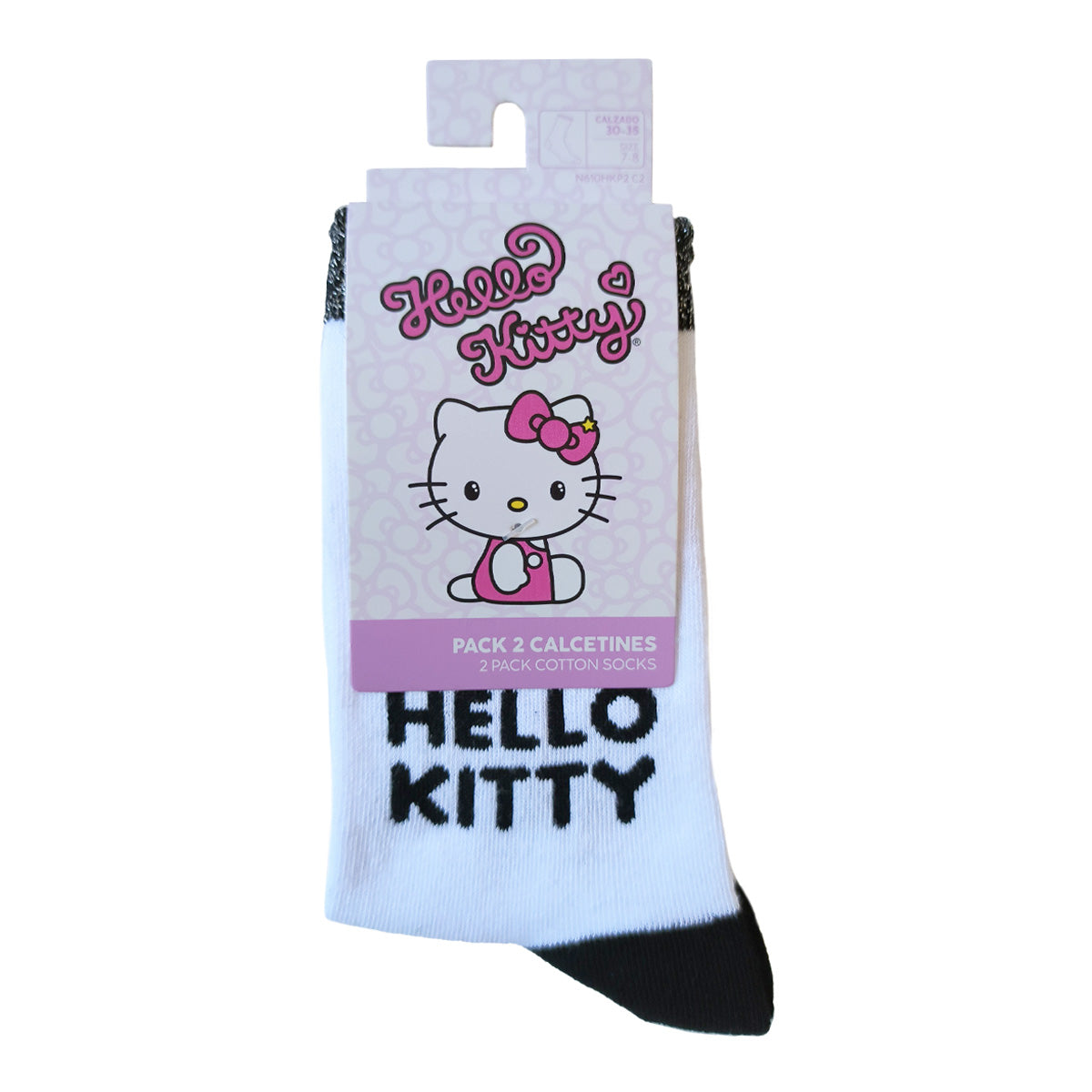 Calcetines Largos Niña Algodón Pack 2 Hello Kitty C2