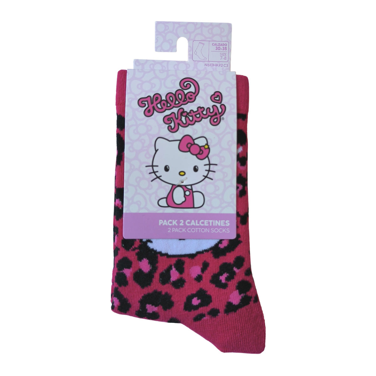 Calcetines Largos Niña Algodón Pack 2 Hello Kitty C3