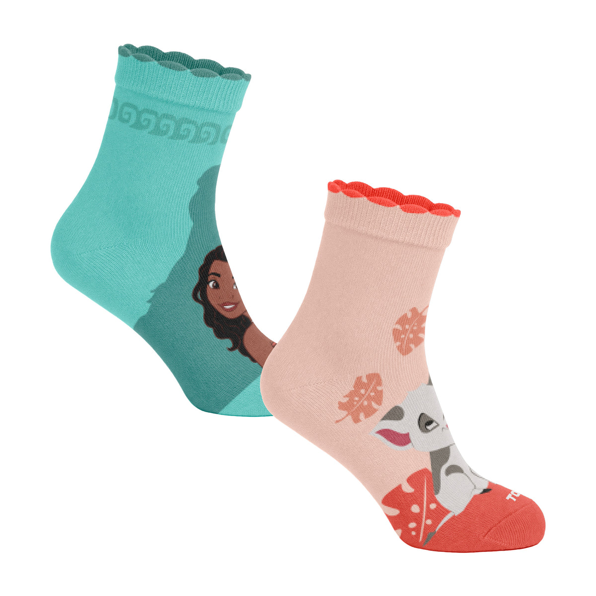 Calcetines Largos Niña Algodón Pack 2 Moana C1