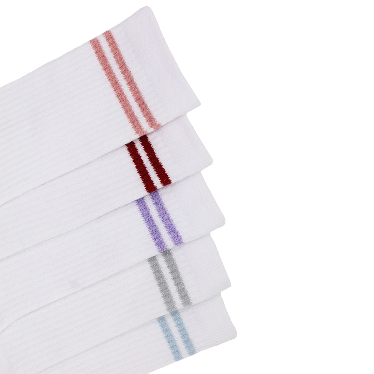 Calcetines Niña Deportivos Largos Pack 5 Con Lurex C1