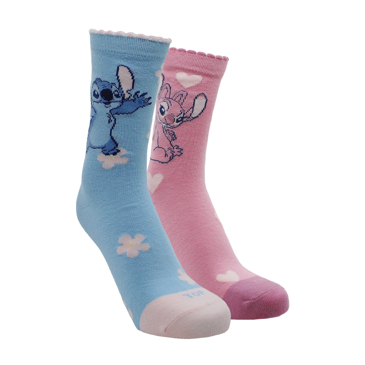 Calcetines Largos Niña Algodón Pack 2 Stitch C1