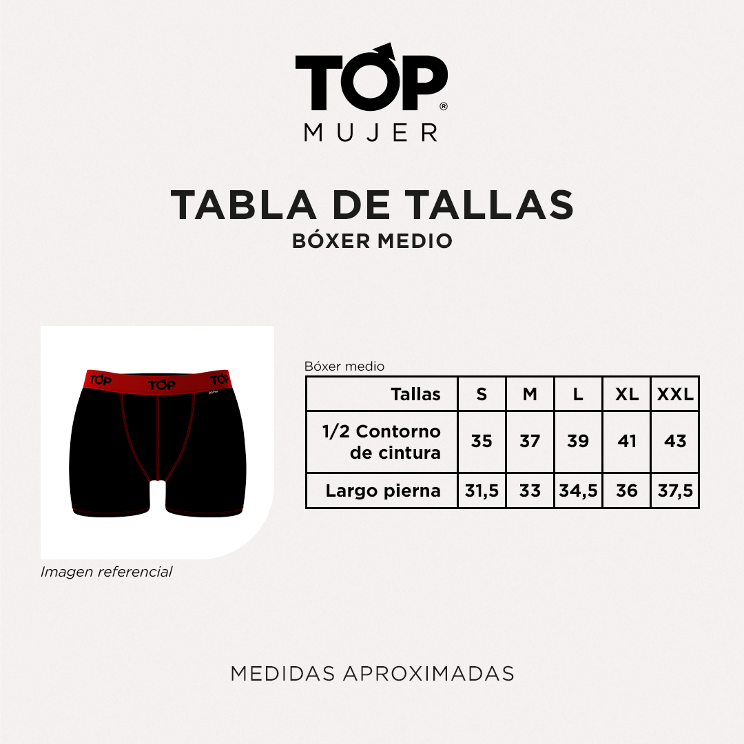 Bóxer Mujer Medio Algodón Pack 3 C2