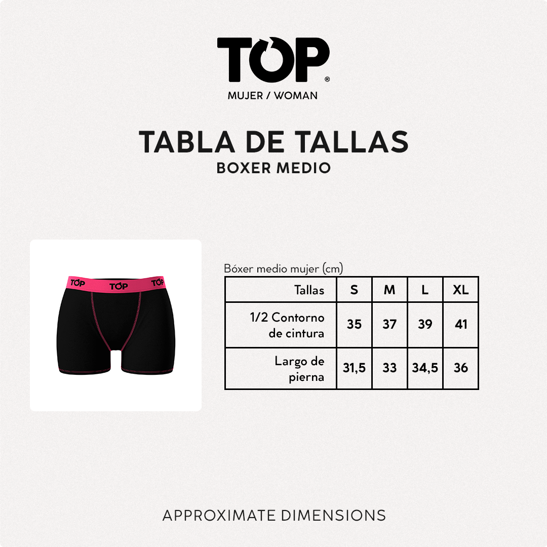 Boxer Medio Modal MUJER Pack 3 C3 Top Underwear