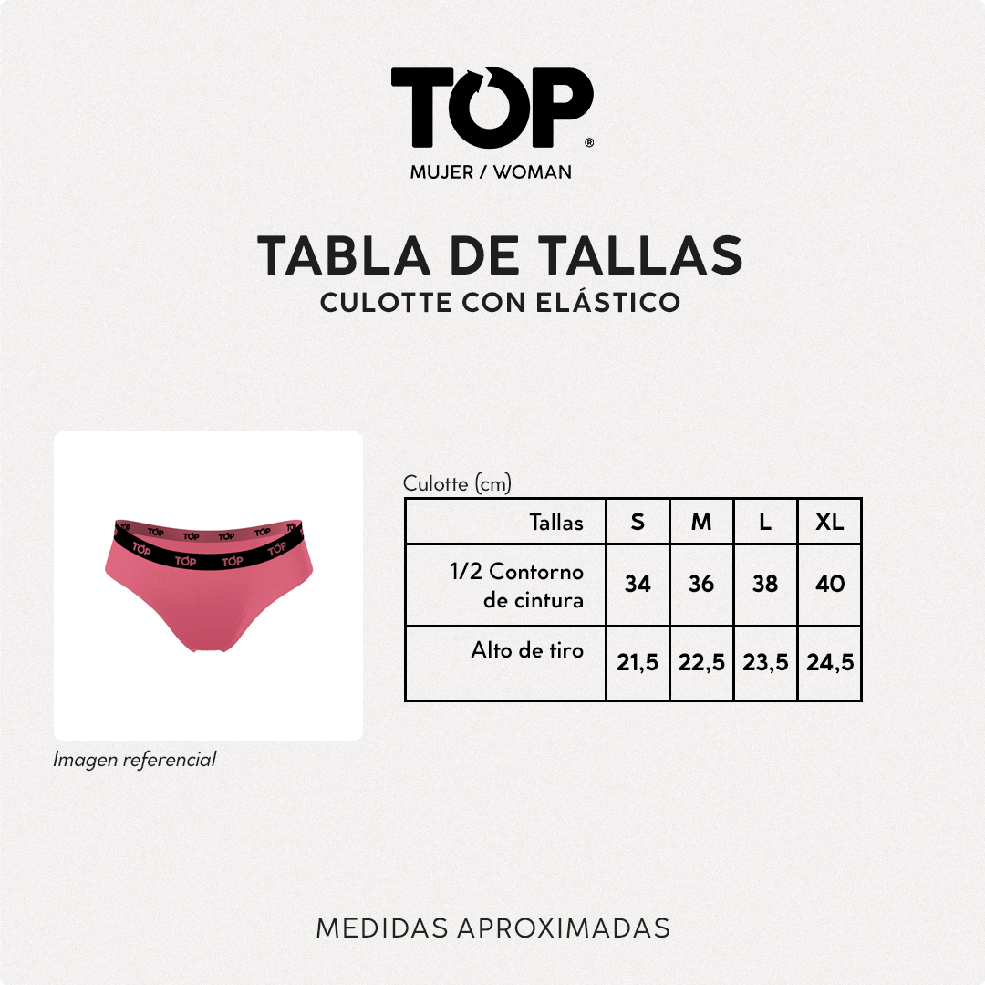 Calzón Culotte Algodón Pack 3 Colección Skins C1