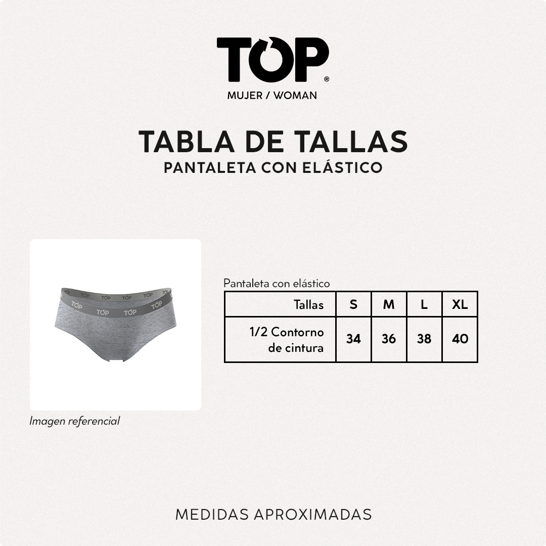 Calzón Pantaletas Algodón Con Elástico DC Pack 3 C2