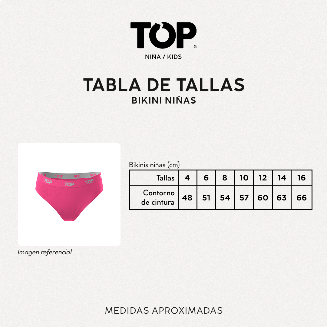 Calzón Bikini NIÑA Algodón Pack 5 C1