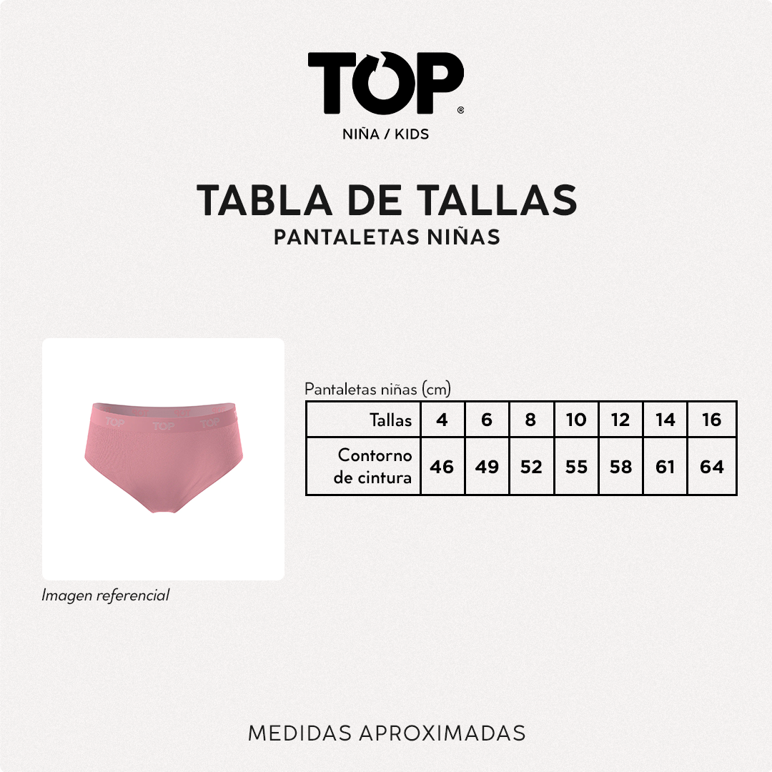 Calzón Pantaletas NIÑA Algodón Pack 3 C6