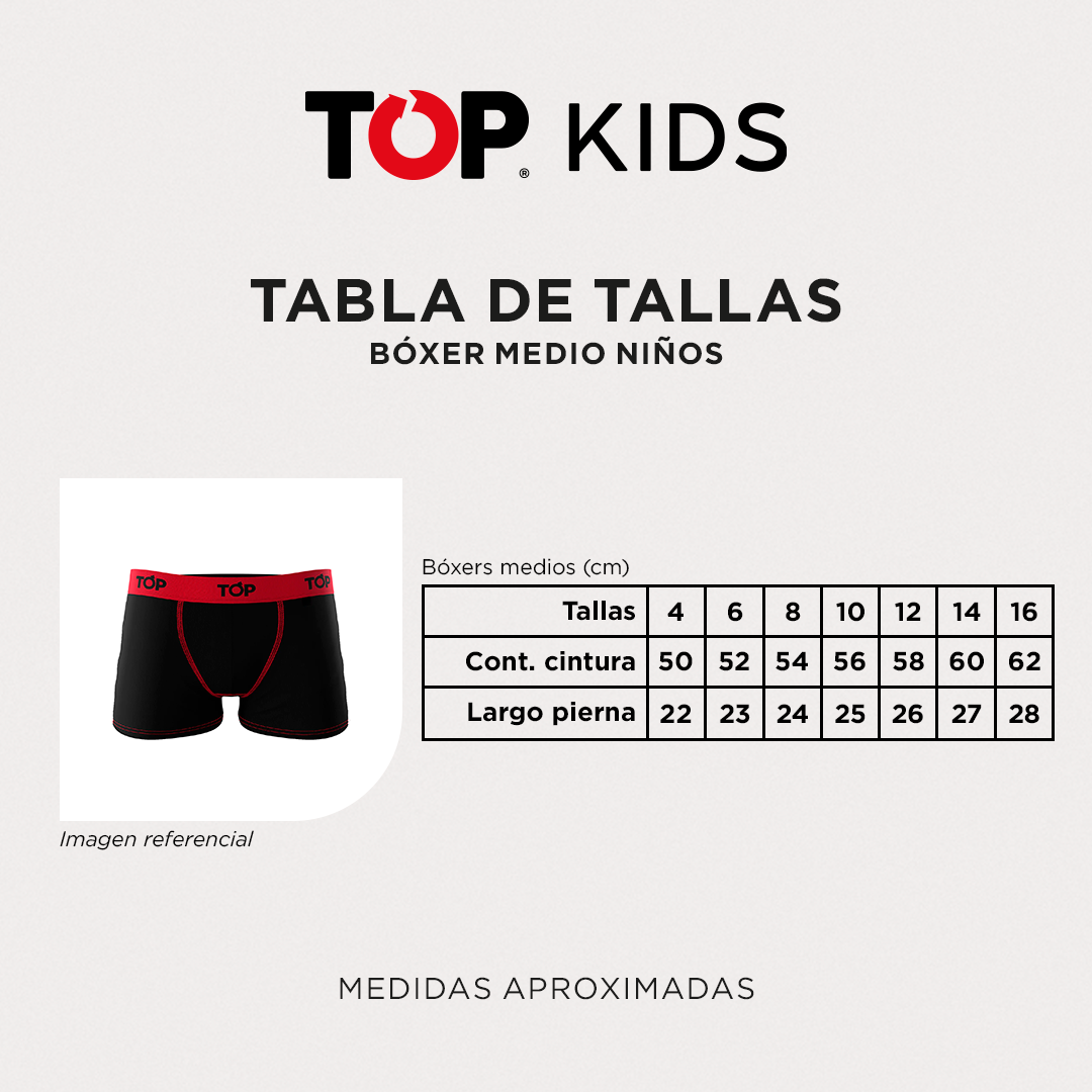 Talla de boxer para niño de 10 años deals