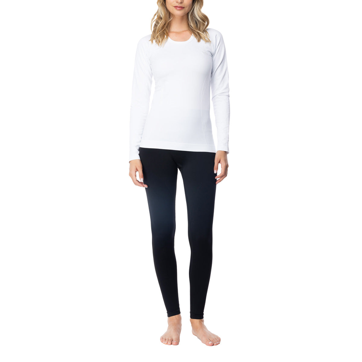 Camiseta Mujer Deportiva Primera Capa Microfibra Blanca C2