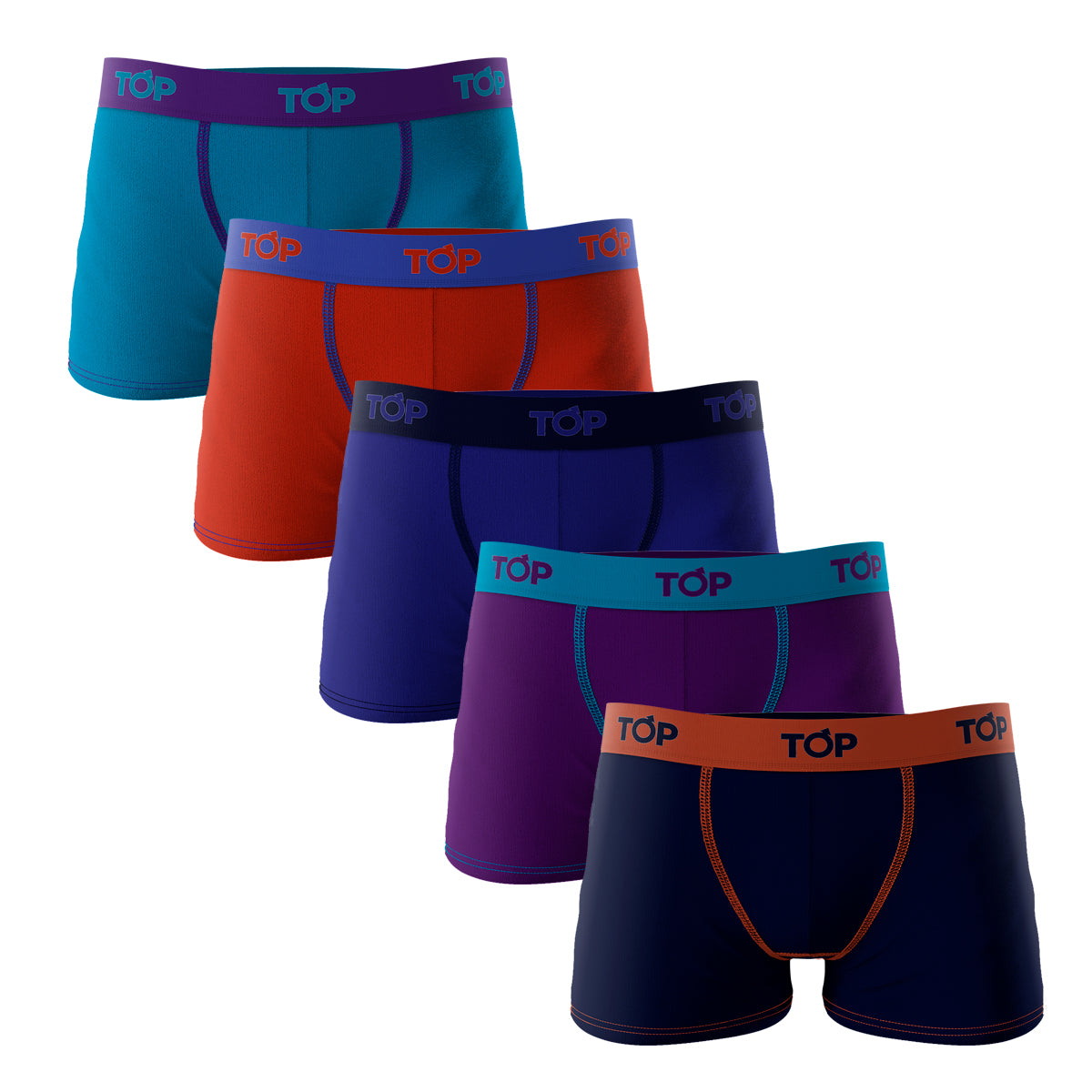 Pack x5 Boxer Niño Algodón C2 Top