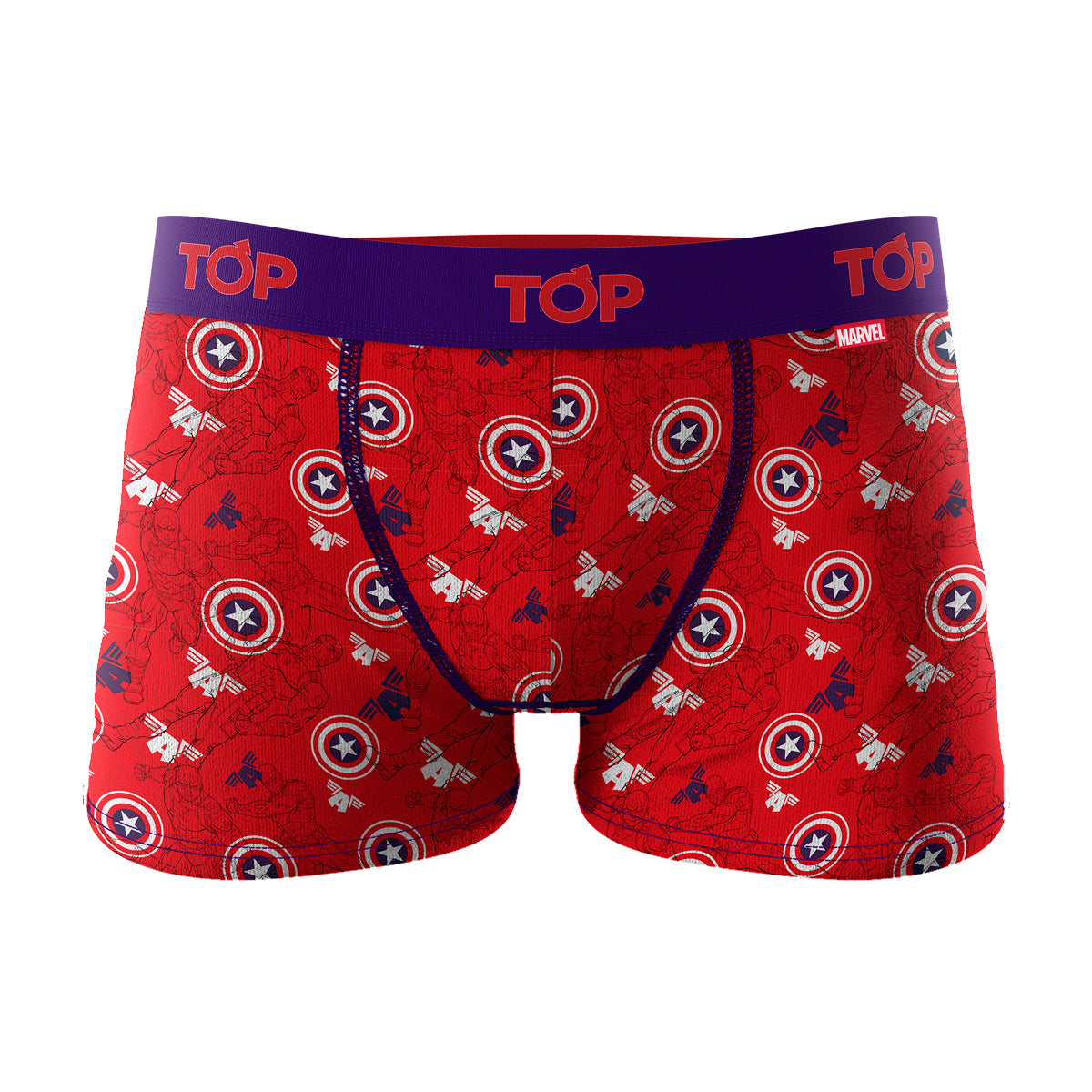 Boxer Niño Algodón Marvel Pack 4 C5 Capitan America