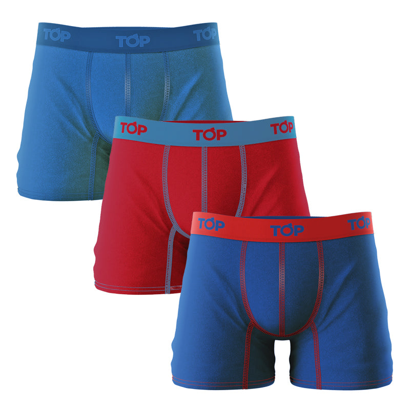 Boxer Medio Algodón Color Pack 3 C3