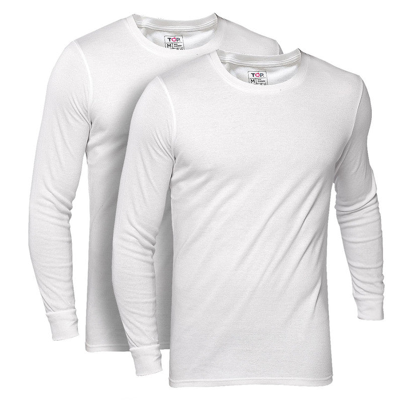 Camisetas Blancas Pack 2 Manga Larga Hombre - Top Underwear