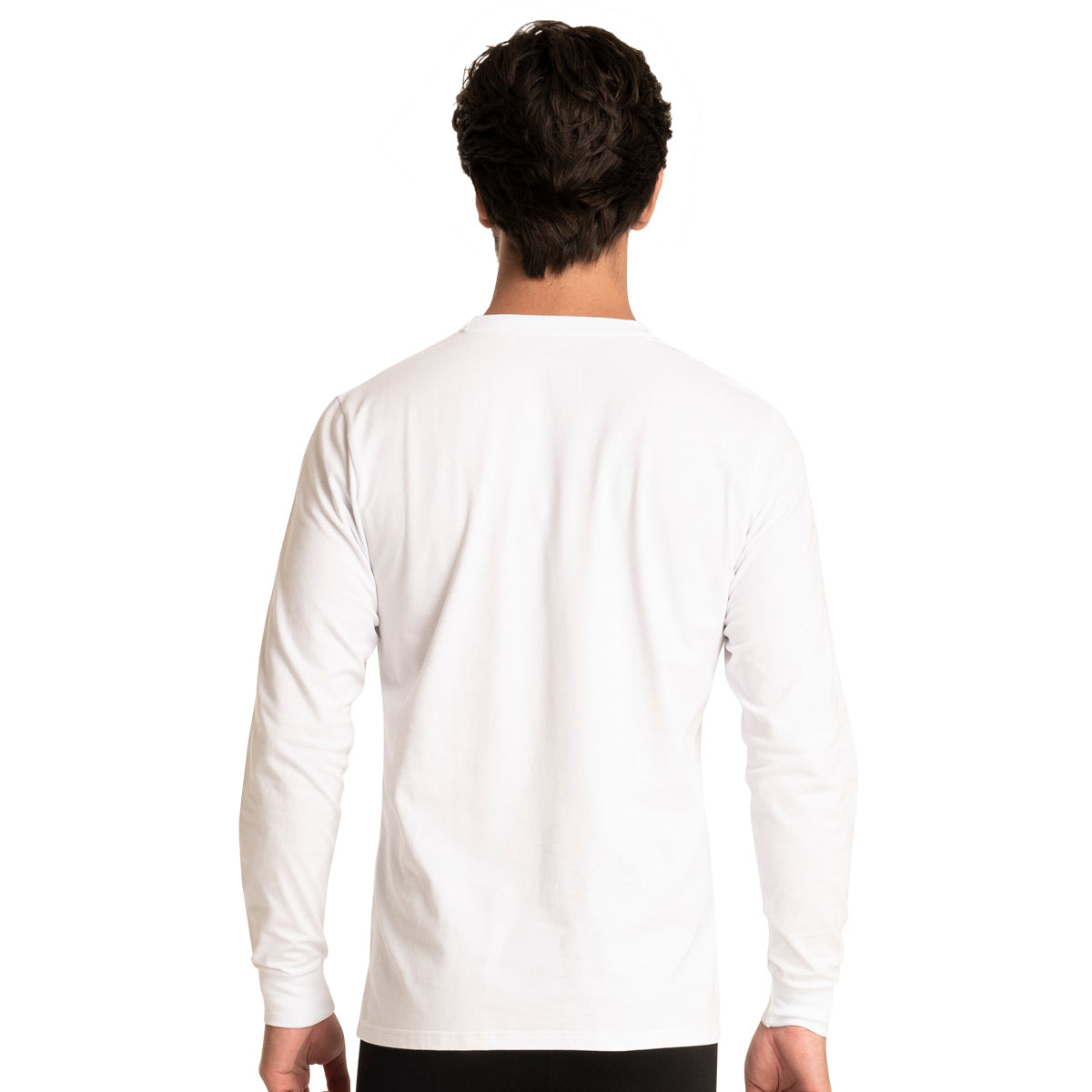 Camisetas Blancas Pack 2 Manga Larga Hombre C1