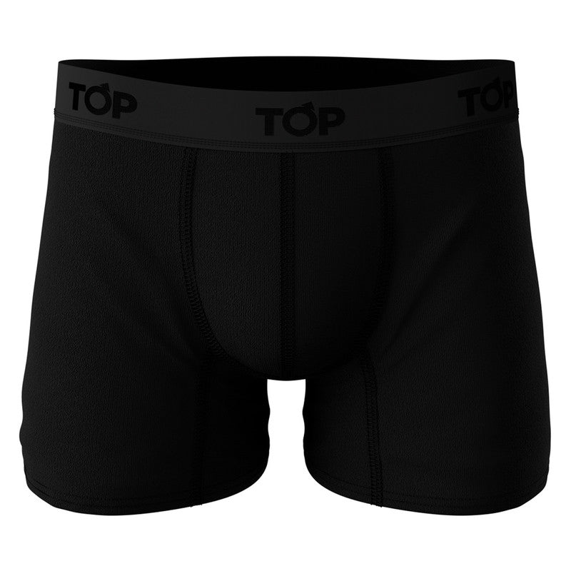 Boxer Medio Algodon Pack 3 Negro