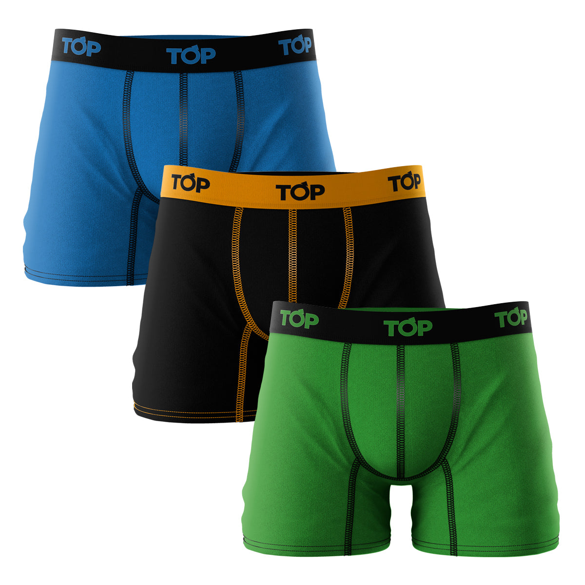 Boxer Medio Algodón Color Pack 3 C10