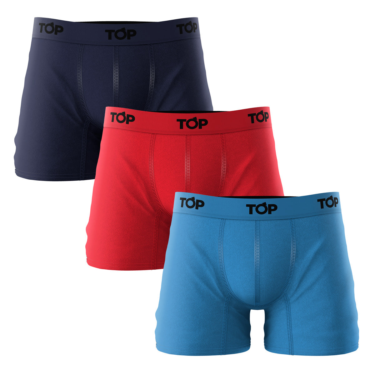 Boxer Medio Algodón Pack 3 PKC12