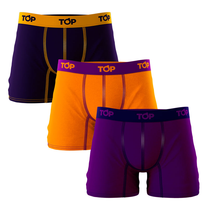 Boxer Medio Algodón Color Pack 3 PKC4