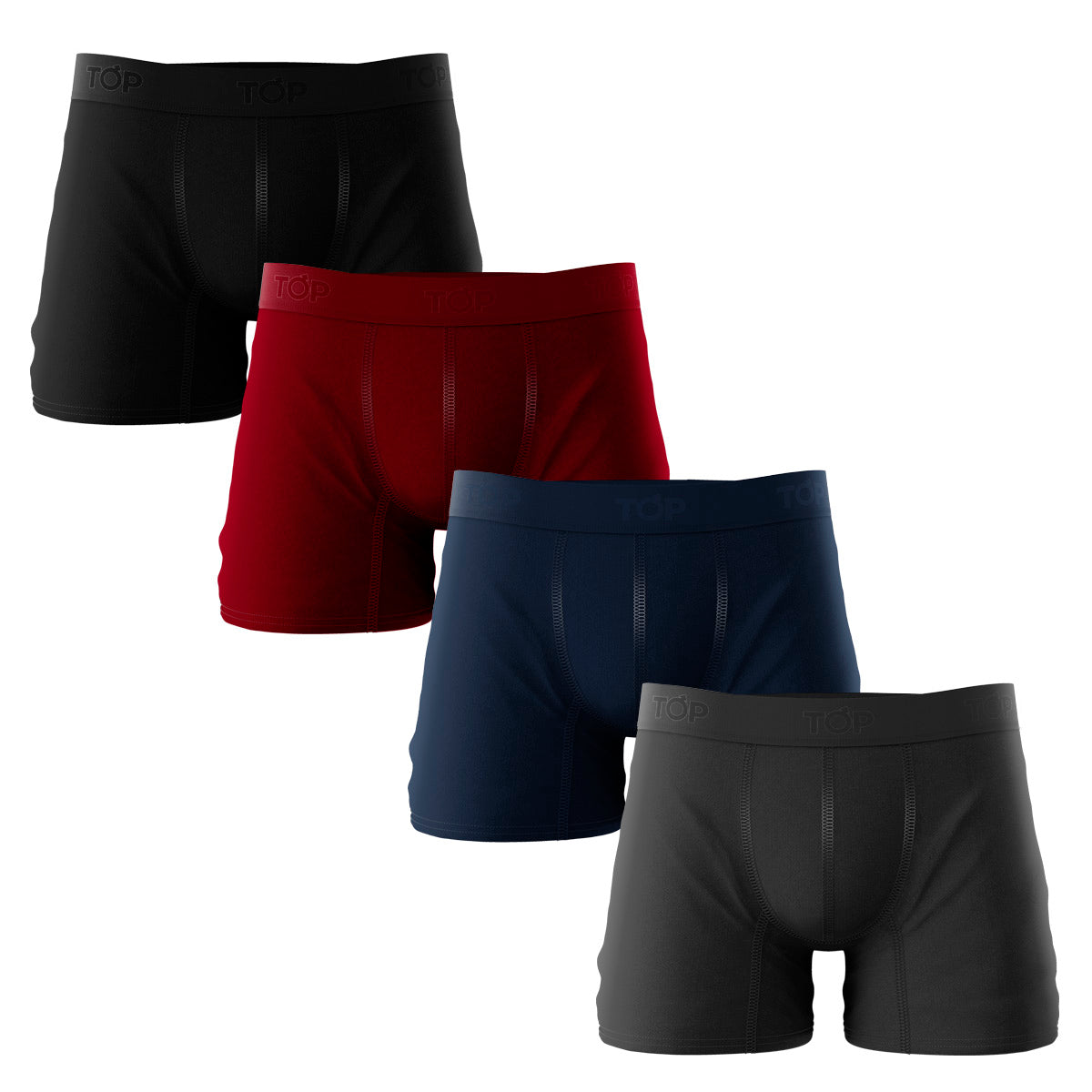 Boxer Medio Algodón Color Pack 4 PK C9