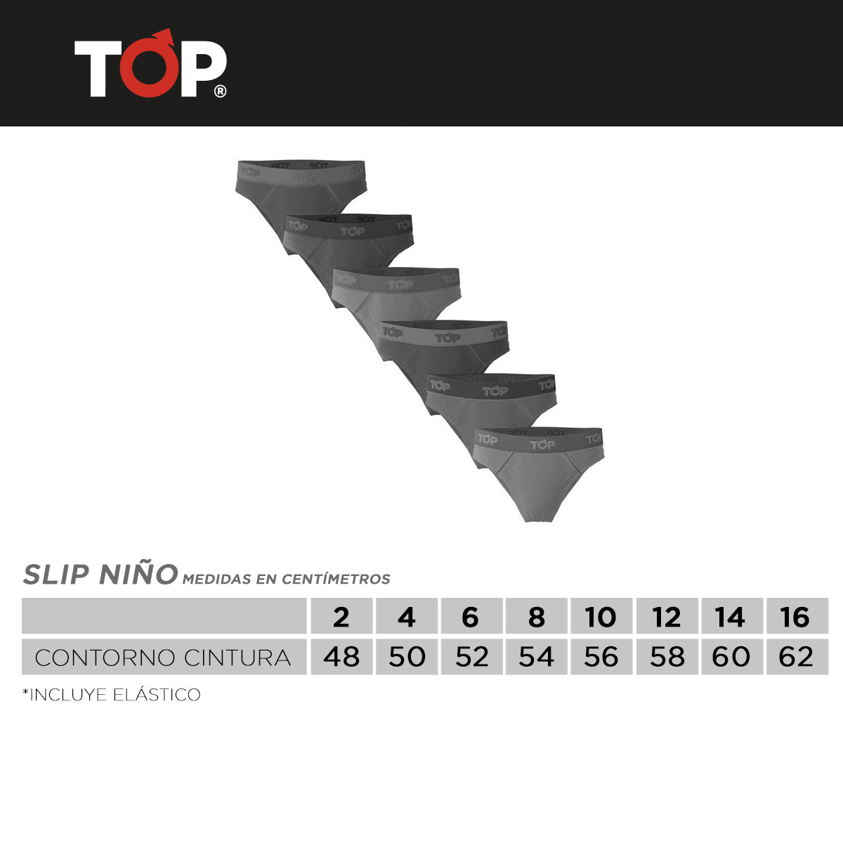 Slip Niño Algodón Color Pack 6 C1